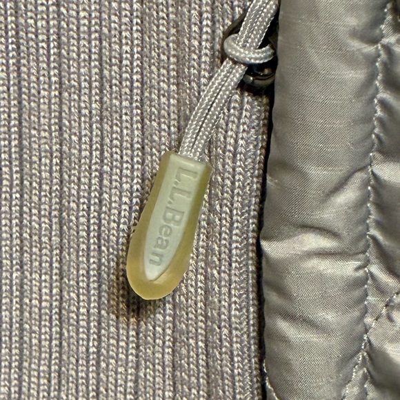 L.L. Bean Women's Quilted Jacket Vest Fleece Lined Full Zip Gray Large - Picture 9 of 10